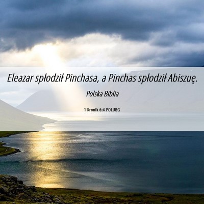 Picture 06 - 1 Kronik 6:4 POLUBG - Eleazar spłodził Pinchasa, a Pinchas spłodził - Bible Verse Picture