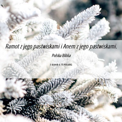 Picture 06 - 1 Kronik 6:73 POLUBG - Ramot z jego pastwiskami i Anem z jego - Bible Verse Picture