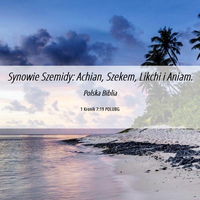 Picture 06 - 1 Kronik 7:19 POLUBG - Synowie Szemidy: Achian, Szekem, Likchi i - Bible Verse Picture