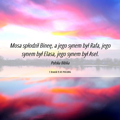 Picture 06 - 1 Kronik 9:43 POLUBG - Mosa spłodził Bineę, a jego synem był Rafa, - Bible Verse Picture