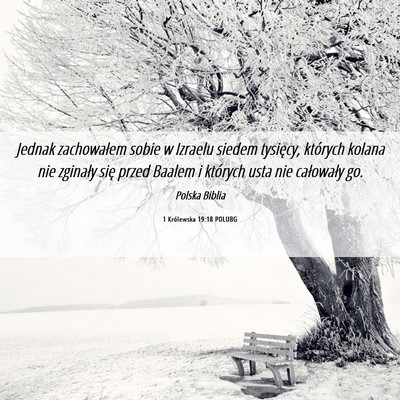 Picture 06 - 1 Królewska 19:18 POLUBG - Jednak zachowałem sobie w Izraelu siedem - Bible Verse Picture