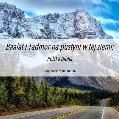 Picture 06 - 1 Królewska 9:18 POLUBG - Baalat i Tadmor na pustyni w tej - Bible Verse Picture