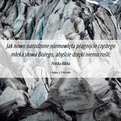Picture 06 - 1 Piotra 2:2 POLUBG - Jak nowo narodzone niemowlęta pragnijcie - Bible Verse Picture