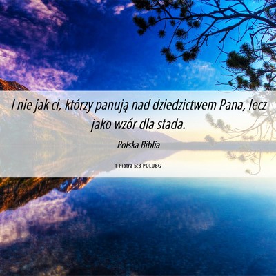 Picture 06 - 1 Piotra 5:3 POLUBG - I nie jak ci, którzy panują nad dziedzictwem - Bible Verse Picture