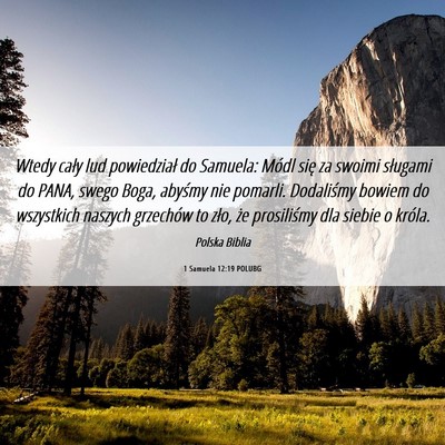 Picture 06 - 1 Samuela 12:19 POLUBG - Wtedy cały lud powiedział do Samuela: Módl - Bible Verse Picture