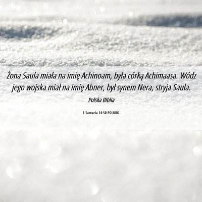 Picture 06 - 1 Samuela 14:50 POLUBG - Żona Saula miała na imię Achinoam, była - Bible Verse Picture