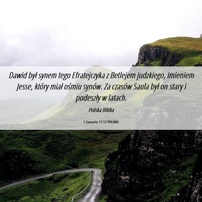 Picture 06 - 1 Samuela 17:12 POLUBG - Dawid był synem tego Efratejczyka z Betlejem - Bible Verse Picture