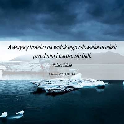 Picture 06 - 1 Samuela 17:24 POLUBG - A wszyscy Izraelici na widok tego człowieka - Bible Verse Picture