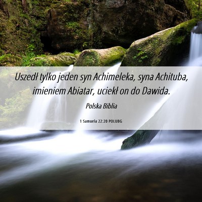 Picture 06 - 1 Samuela 22:20 POLUBG - Uszedł tylko jeden syn Achimeleka, syna - Bible Verse Picture