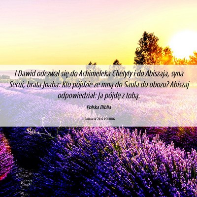 Picture 06 - 1 Samuela 26:6 POLUBG - I Dawid odezwał się do Achimeleka Chetyty i do - Bible Verse Picture