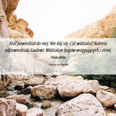 Picture 06 - 1 Samuela 28:13 POLUBG - Król powiedział do niej: Nie bój się. Cóż - Bible Verse Picture