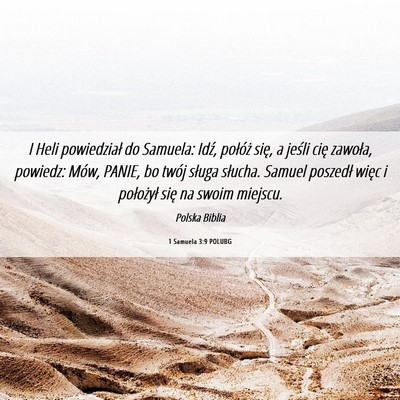 Picture 06 - 1 Samuela 3:9 POLUBG - I Heli powiedział do Samuela: Idź, połóż - Bible Verse Picture