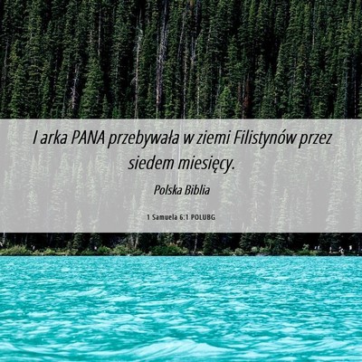 Picture 06 - 1 Samuela 6:1 POLUBG - I arka PANA przebywała w ziemi Filistynów przez - Bible Verse Picture