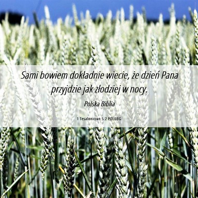 Picture 06 - 1 Tesaloniczan 5:2 POLUBG - Sami bowiem dokładnie wiecie, że dzień Pana - Bible Verse Picture