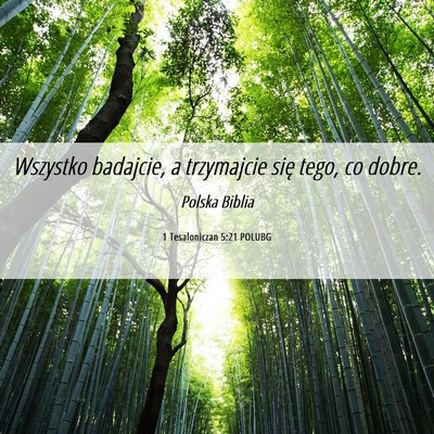 Picture 06 - 1 Tesaloniczan 5:21 POLUBG - Wszystko badajcie, a trzymajcie się tego, co - Bible Verse Picture