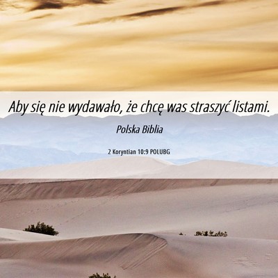 Picture 06 - 2 Koryntian 10:9 POLUBG - Aby się nie wydawało, że chcę was straszyć - Bible Verse Picture