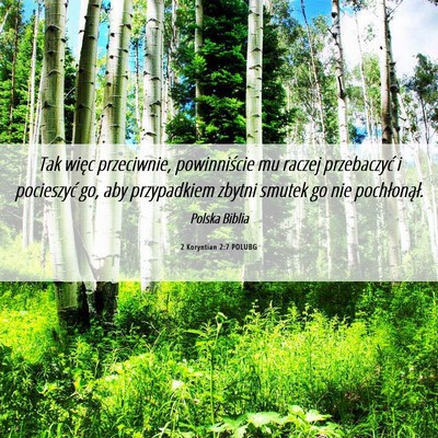 Picture 06 - 2 Koryntian 2:7 POLUBG - Tak więc przeciwnie, powinniście mu raczej - Bible Verse Picture