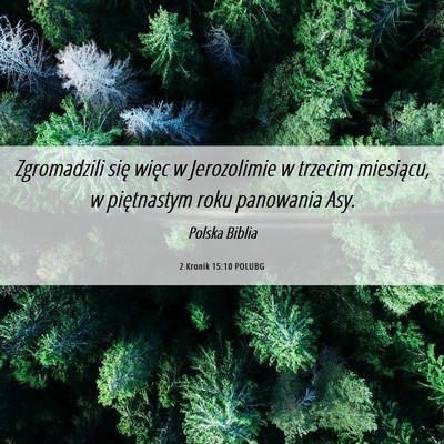 Picture 06 - 2 Kronik 15:10 POLUBG - Zgromadzili się więc w Jerozolimie w trzecim - Bible Verse Picture