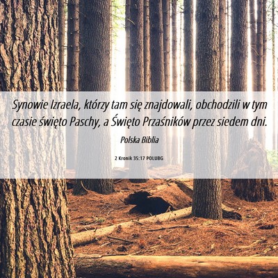Picture 06 - 2 Kronik 35:17 POLUBG - Synowie Izraela, którzy tam się znajdowali, - Bible Verse Picture
