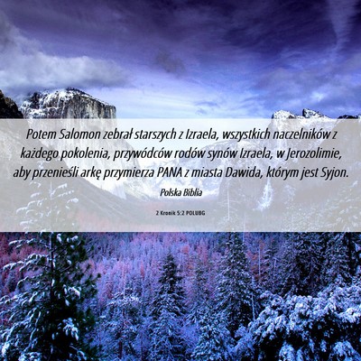 Picture 06 - 2 Kronik 5:2 POLUBG - Potem Salomon zebrał starszych z Izraela, - Bible Verse Picture