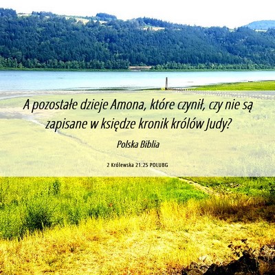 Picture 06 - 2 Królewska 21:25 POLUBG - A pozostałe dzieje Amona, które czynił, czy - Bible Verse Picture