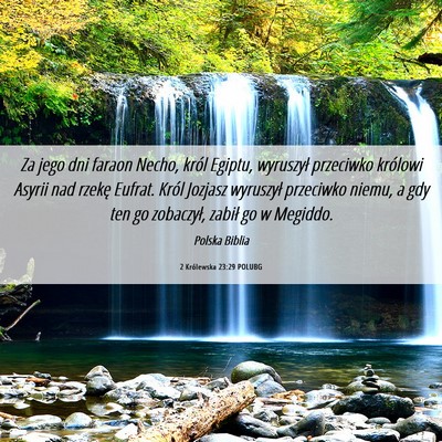 Picture 06 - 2 Królewska 23:29 POLUBG - Za jego dni faraon Necho, król Egiptu, wyruszył - Bible Verse Picture