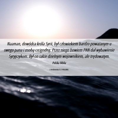 Picture 06 - 2 Królewska 5:1 POLUBG - Naaman, dowódca króla Syrii, był człowiekiem - Bible Verse Picture