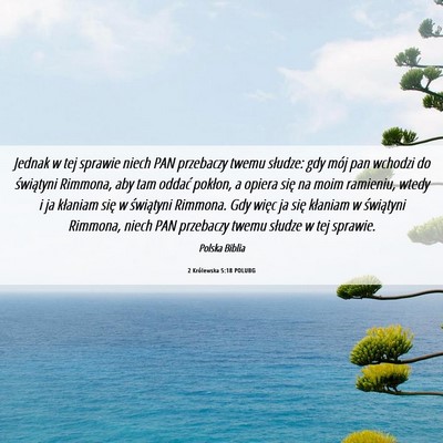 Picture 06 - 2 Królewska 5:18 POLUBG - Jednak w tej sprawie niech PAN przebaczy twemu - Bible Verse Picture