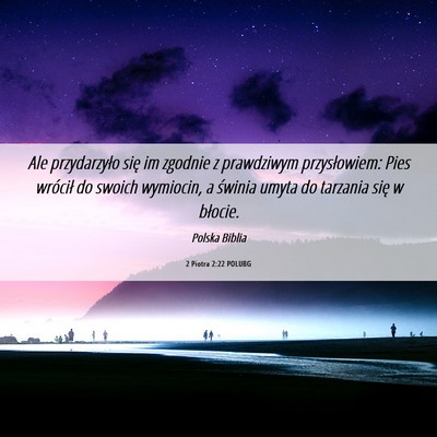 Picture 06 - 2 Piotra 2:22 POLUBG - Ale przydarzyło się im zgodnie z prawdziwym - Bible Verse Picture
