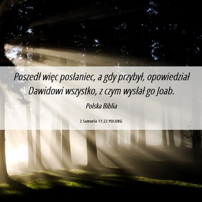 Picture 06 - 2 Samuela 11:22 POLUBG - Poszedł więc posłaniec, a gdy przybył, - Bible Verse Picture