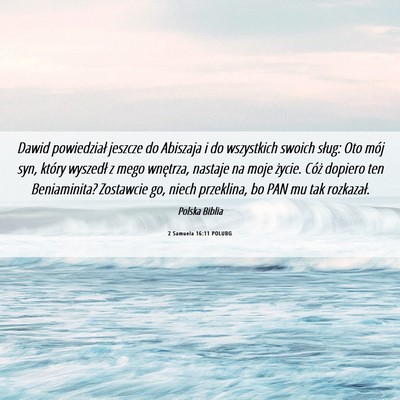Picture 06 - 2 Samuela 16:11 POLUBG - Dawid powiedział jeszcze do Abiszaja i do - Bible Verse Picture