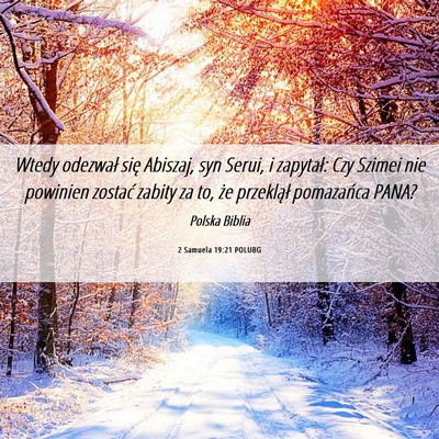 Picture 06 - 2 Samuela 19:21 POLUBG - Wtedy odezwał się Abiszaj, syn Serui, i - Bible Verse Picture