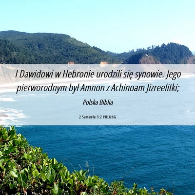 Picture 06 - 2 Samuela 3:2 POLUBG - I Dawidowi w Hebronie urodzili się synowie. Jego - Bible Verse Picture