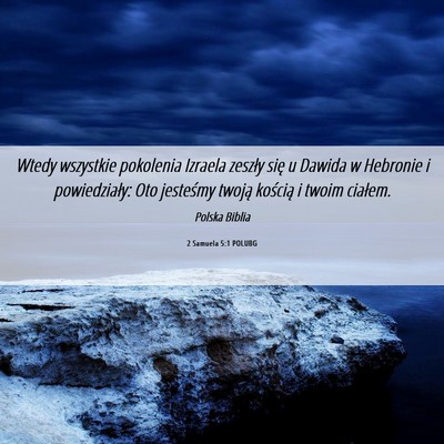 Picture 06 - 2 Samuela 5:1 POLUBG - Wtedy wszystkie pokolenia Izraela zeszły się u - Bible Verse Picture
