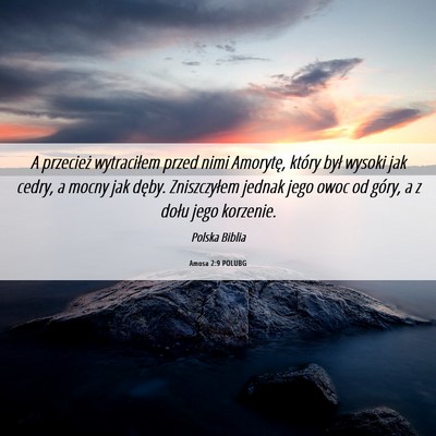 Picture 06 - Amosa 2:9 POLUBG - A przecież wytraciłem przed nimi Amorytę, - Bible Verse Picture