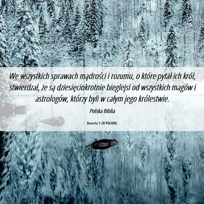Picture 06 - Daniela 1:20 POLUBG - We wszystkich sprawach mądrości i rozumu, o - Bible Verse Picture