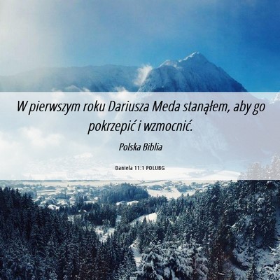 Picture 06 - Daniela 11:1 POLUBG - W pierwszym roku Dariusza Meda stanąłem, aby go - Bible Verse Picture