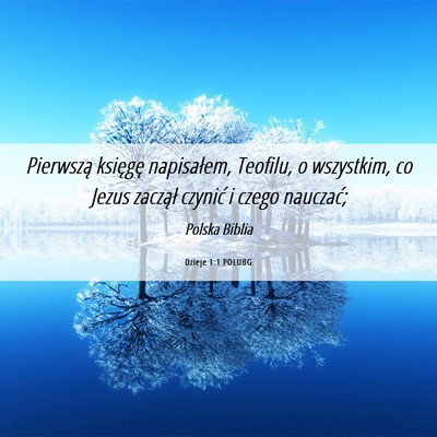 Picture 06 - Dzieje 1:1 POLUBG - Pierwszą księgę napisałem, Teofilu, o - Bible Verse Picture