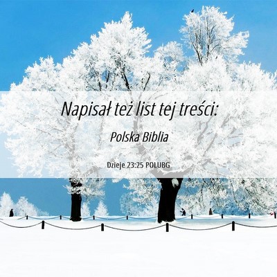 Picture 06 - Dzieje 23:25 POLUBG - Napisał też list tej - Bible Verse Picture