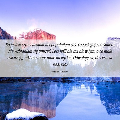 Picture 06 - Dzieje 25:11 POLUBG - Bo jeśli w czymś zawiniłem i popełniłem - Bible Verse Picture