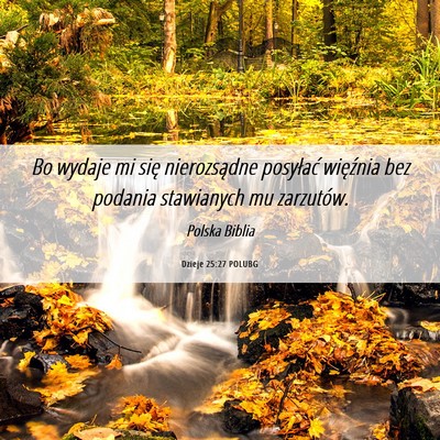 Picture 06 - Dzieje 25:27 POLUBG - Bo wydaje mi się nierozsądne posyłać - Bible Verse Picture
