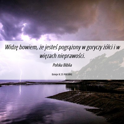 Picture 06 - Dzieje 8:23 POLUBG - Widzę bowiem, że jesteś pogrążony w goryczy - Bible Verse Picture