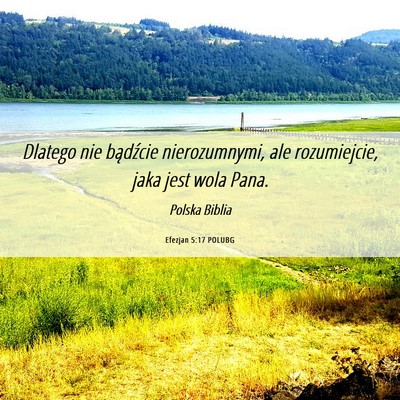 Picture 06 - Efezjan 5:17 POLUBG - Dlatego nie bądźcie nierozumnymi, ale - Bible Verse Picture