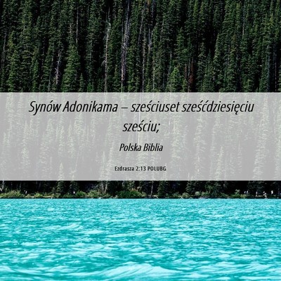 Picture 06 - Ezdrasza 2:13 POLUBG - Synów Adonikama – sześciuset - Bible Verse Picture