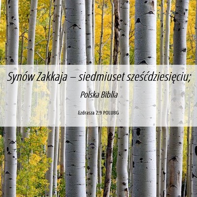 Picture 06 - Ezdrasza 2:9 POLUBG - Synów Zakkaja – siedmiuset - Bible Verse Picture
