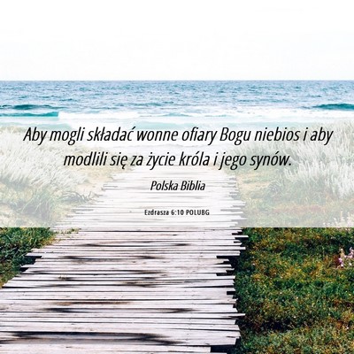 Picture 06 - Ezdrasza 6:10 POLUBG - Aby mogli składać wonne ofiary Bogu niebios i - Bible Verse Picture