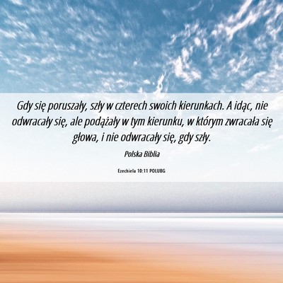 Picture 06 - Ezechiela 10:11 POLUBG - Gdy się poruszały, szły w czterech swoich - Bible Verse Picture
