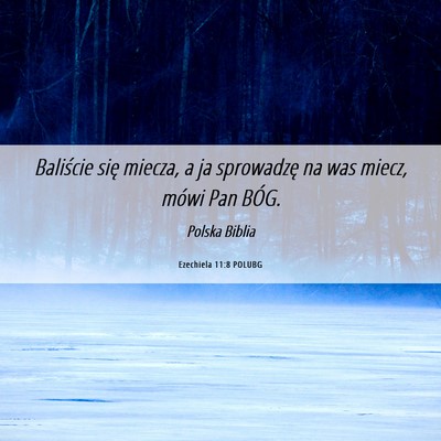 Picture 06 - Ezechiela 11:8 POLUBG - Baliście się miecza, a ja sprowadzę na was - Bible Verse Picture