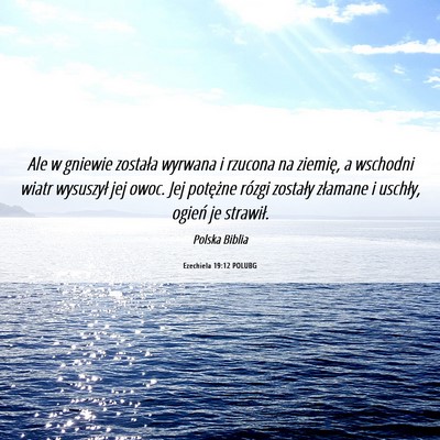 Picture 06 - Ezechiela 19:12 POLUBG - Ale w gniewie została wyrwana i rzucona na - Bible Verse Picture