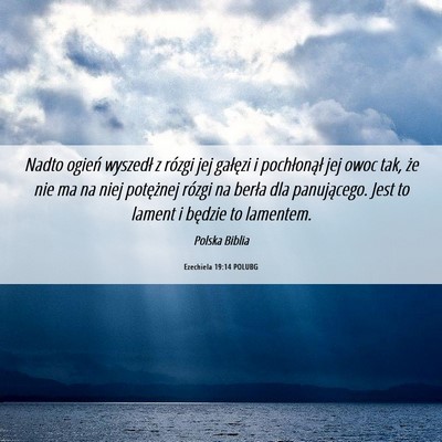 Picture 06 - Ezechiela 19:14 POLUBG - Nadto ogień wyszedł z rózgi jej gałęzi i - Bible Verse Picture